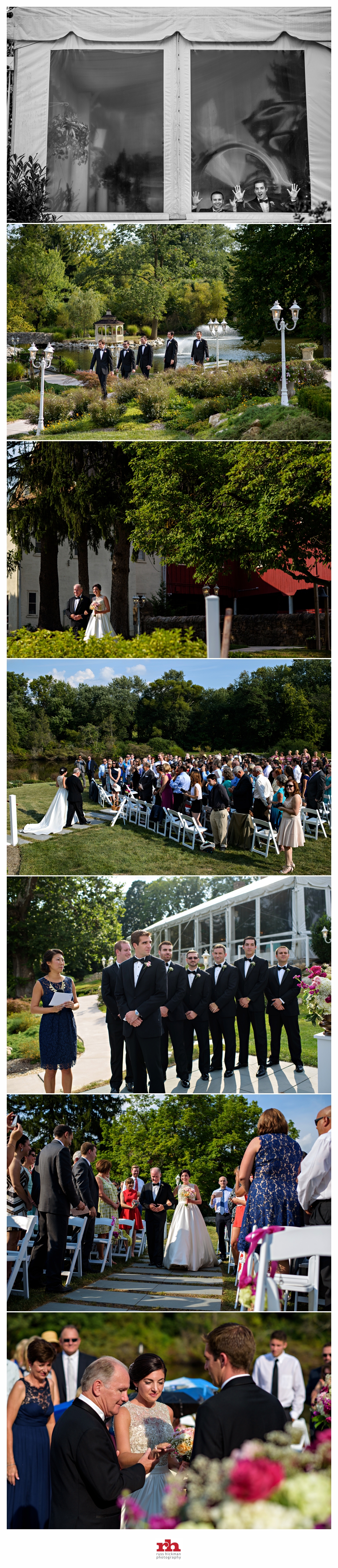 A beautiful outside ceremony at this Manor House at Prophecy Creek Wedding.